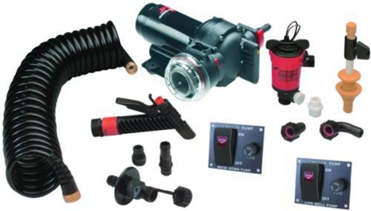 Aqua Jet Washdown/Livewell Pump Kit - 5.2 GPM - 12 Volts