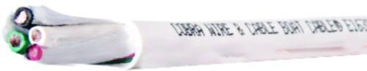 Multi-Conductor Tinned Copper 4 Wire - Round - 6/4 Gauge - 500ft. - White