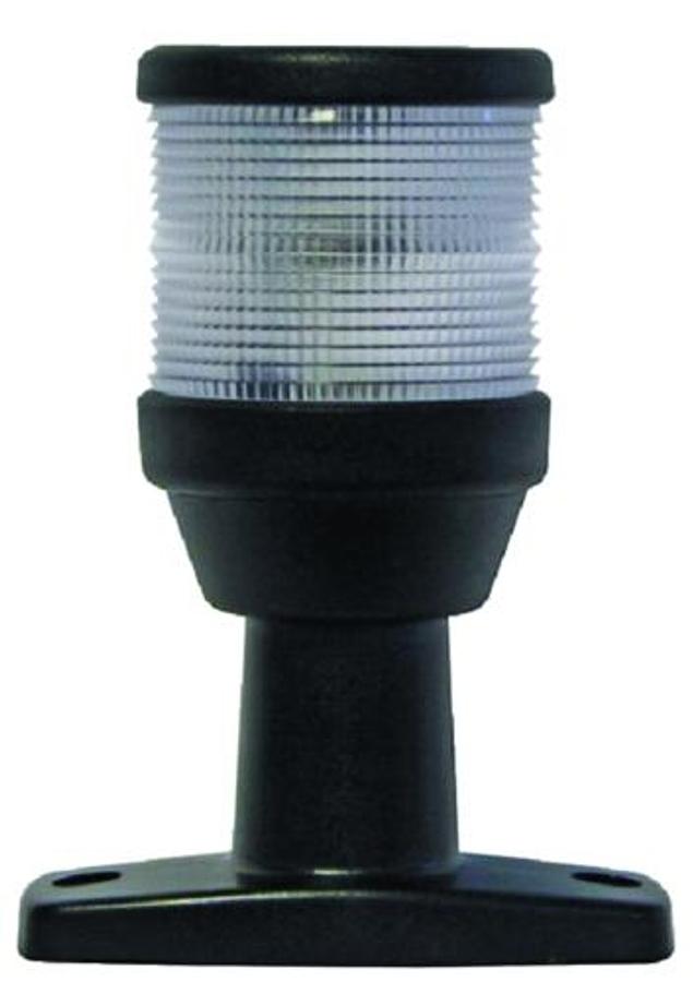 All Round White Anchor Lamp With Fixed Mount Black Base