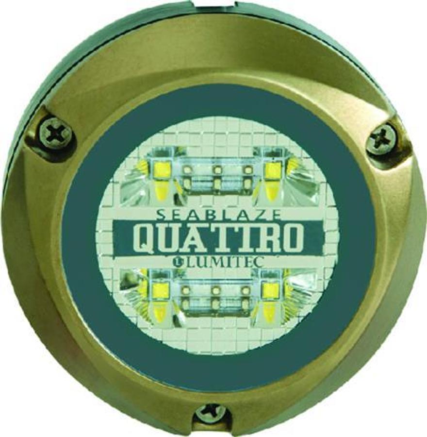 Zambezi Quattro Surface Mount Underwater Light - 4in. Dia. - Dual White/Blue