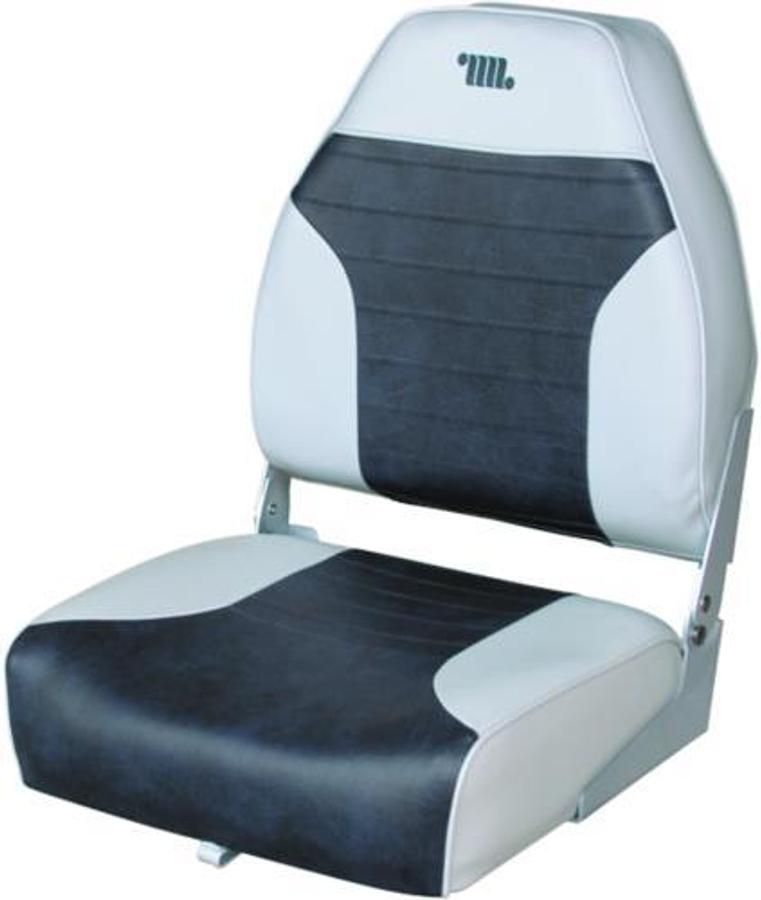 Mid Back Boat Seat - Gray/Charcoal