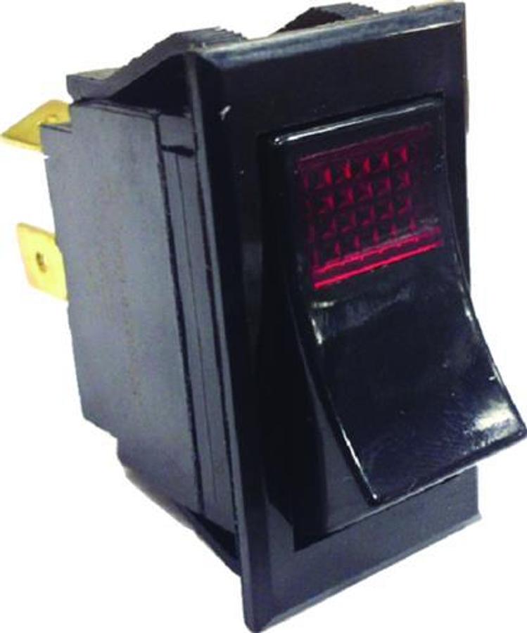 Illuminated On/Off/On Rocker Switch - SPDT