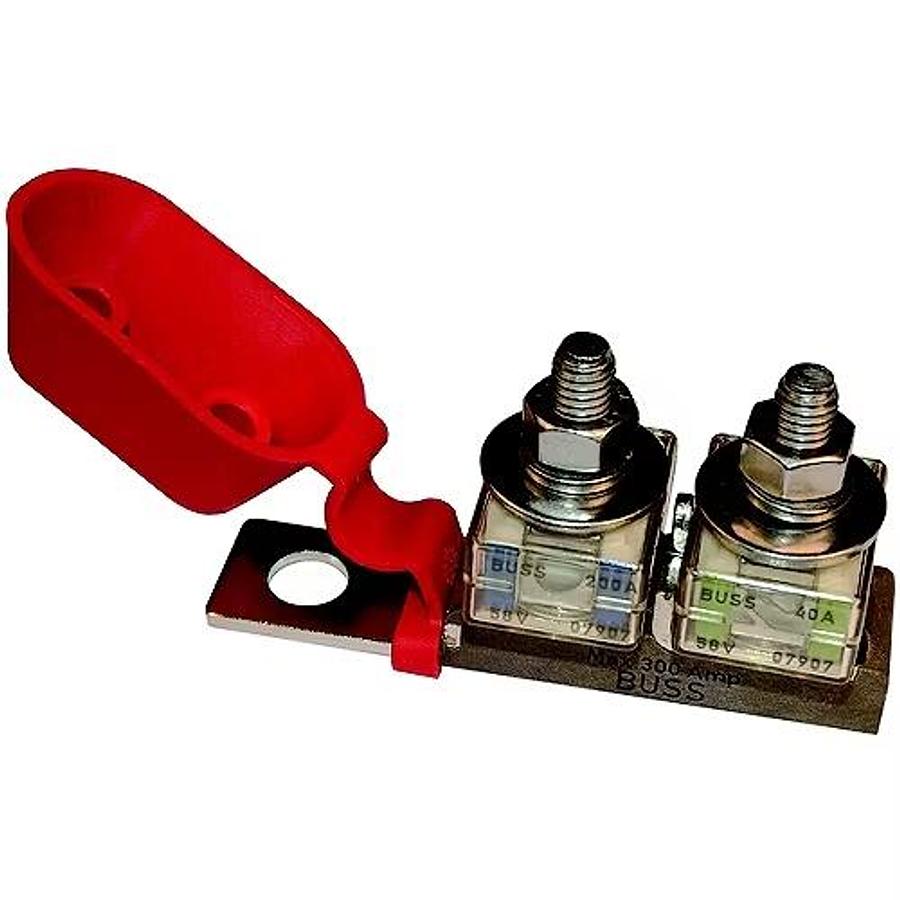Battery Terminal Double Fuse Block - 30-300 Amps