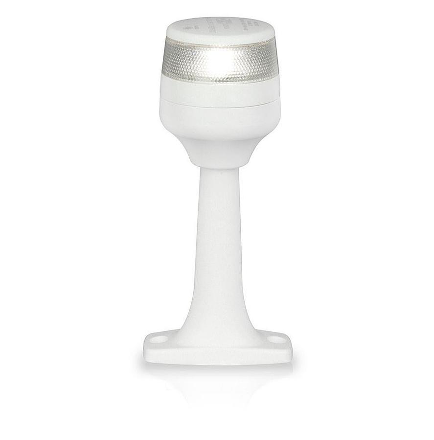 NaviLED 360 Compact 2 NM All Round Fixed Pole Navigation Lamp - White Housing - 6in. Fixed Pole