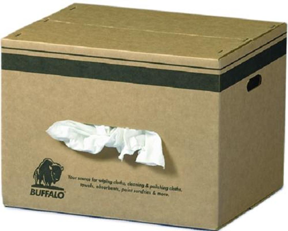 New Bleached White Knit Wipers - 50 lb. Box