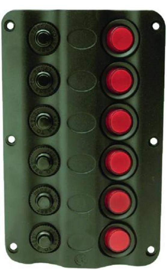 6-Gang LED Switch Panel