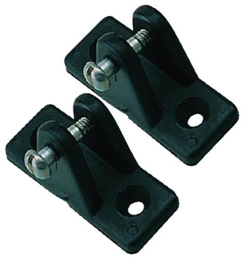 Angled Deck Hinge - Black