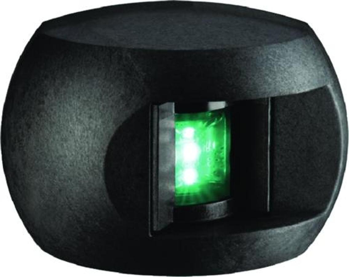 Series 28 LED Side Mount Navigation Side Light Green Satarboard Side - Black