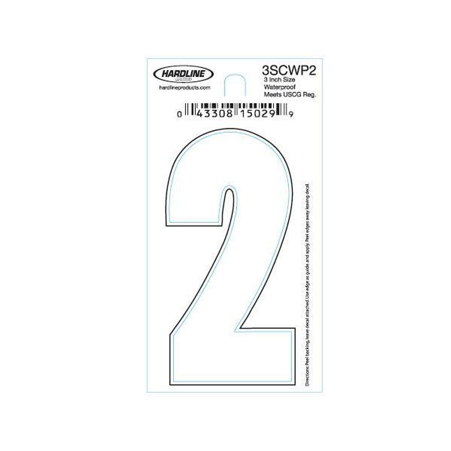 3in. Dyer Font Numbers - 2 - White