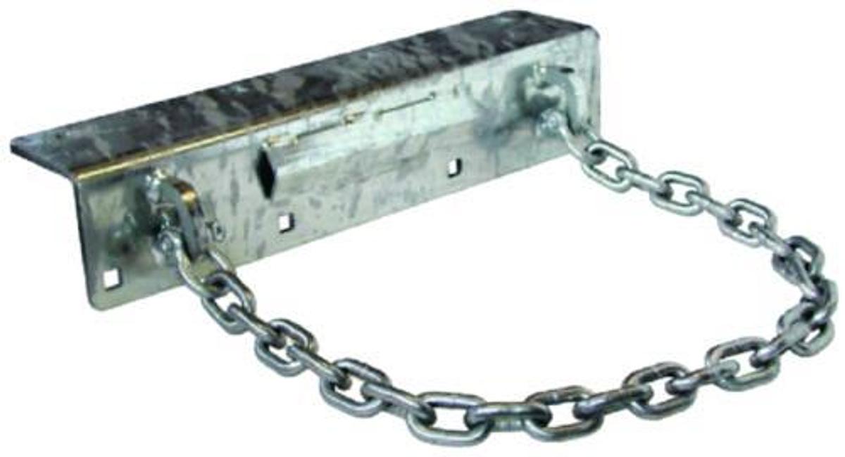 Steel Chain Pile Holder - 20 1/4in. x 4 1/4in. x 4 1/4in. x 1/4in. - Commercial Grade