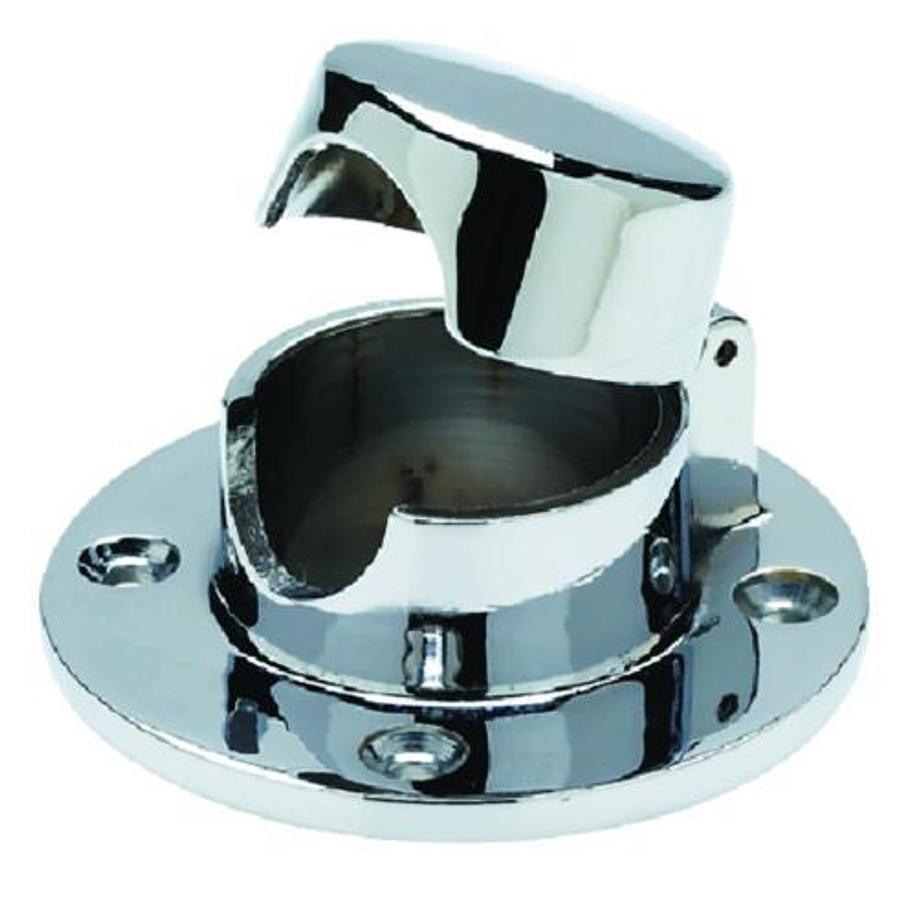 Rope Deck Pipe - 3 1/4in. x  1 1/2in. - Chrome Plated Brass