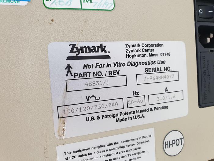 Used Zymark Multifill Sample Collection Module