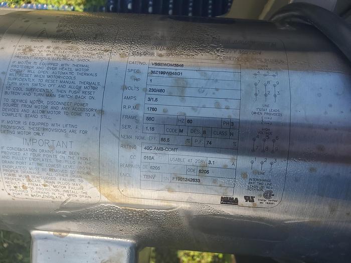 Used Custom Designed & Fabricated Stainless Steel Conveyor