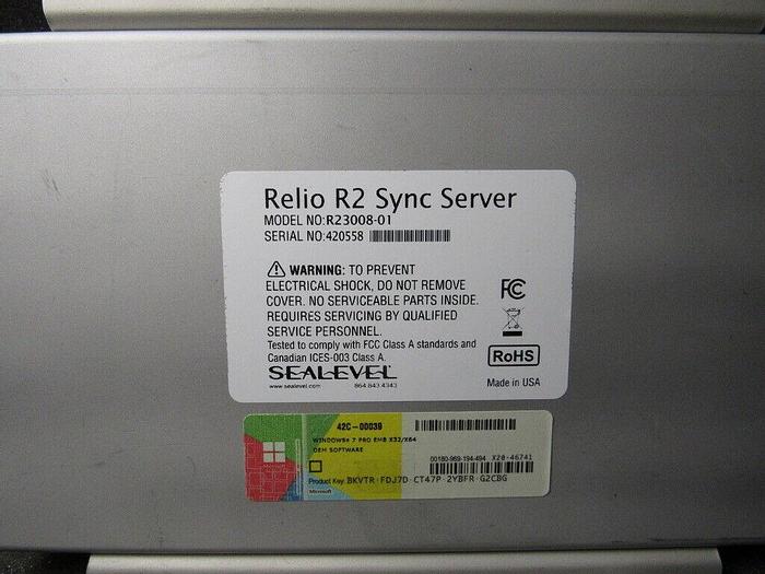 Used SEALEVEL Relio R2 Synchronous Serial Server Model: R23008-01 (No Power Supply)