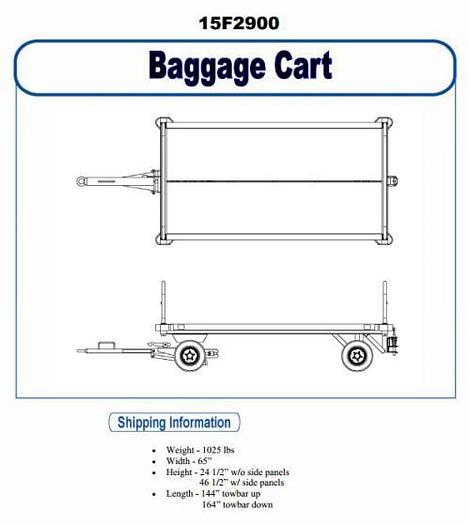 Used Clyde Open Baggage Cart - New.