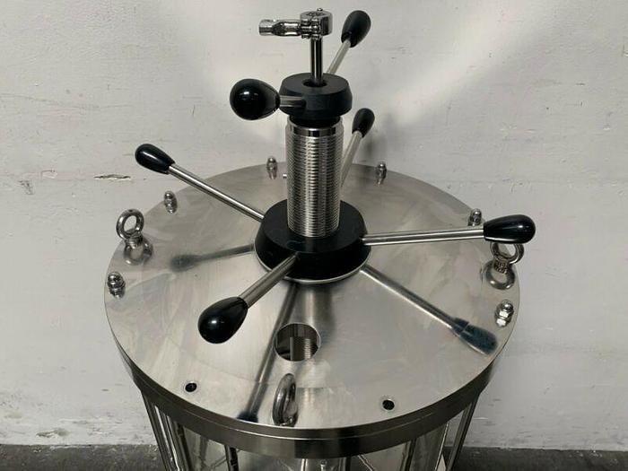 Used Pharmacia Biotech BPG 450/500 Glass Chromatography Column on Casters