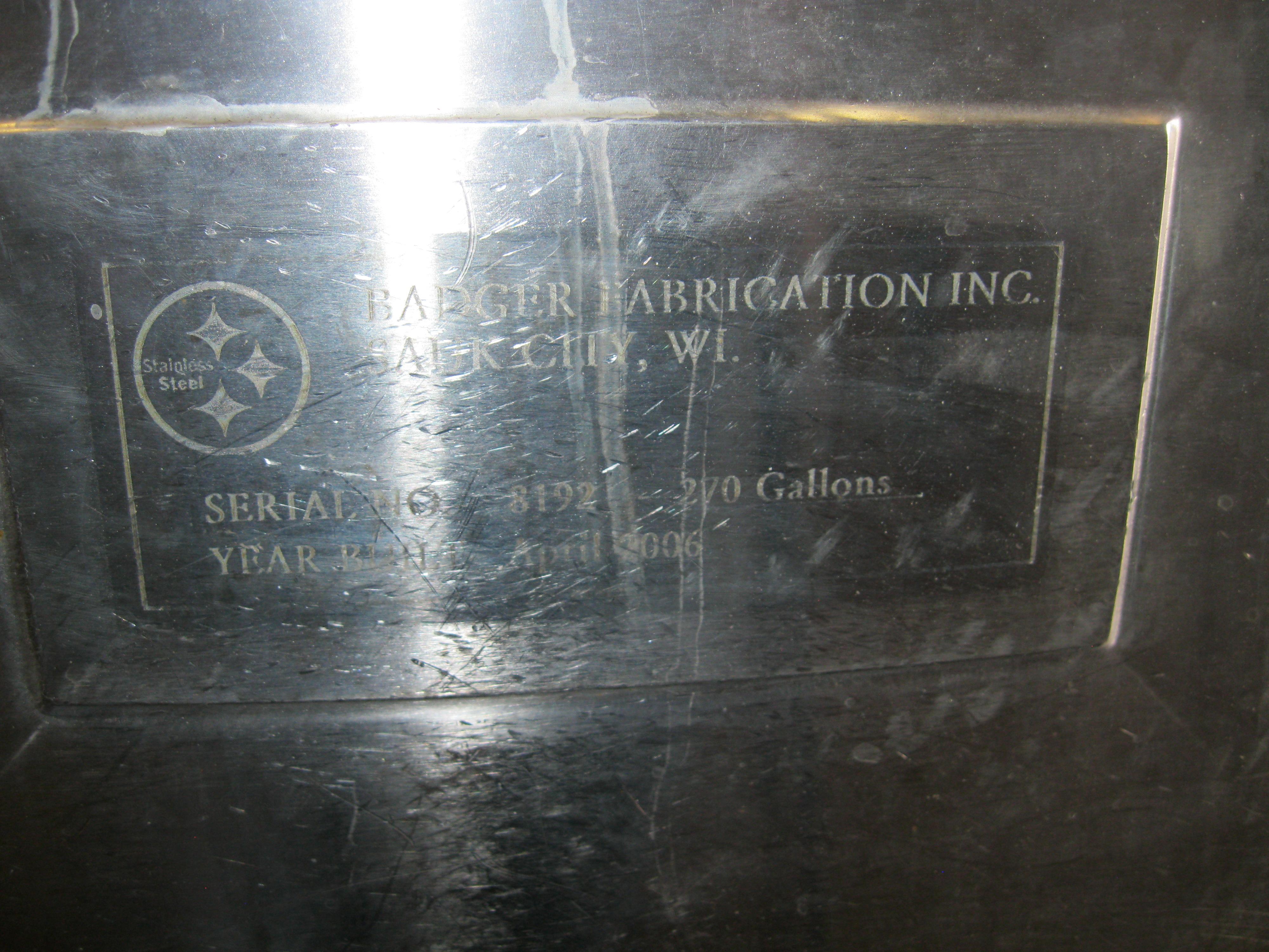 Usado 270 GALLON BALANCE TANK