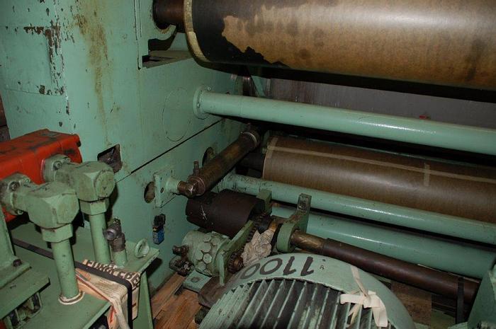 Used 185" (4.70M) GOEBEL SLITTER REWINDER 70" REWIND