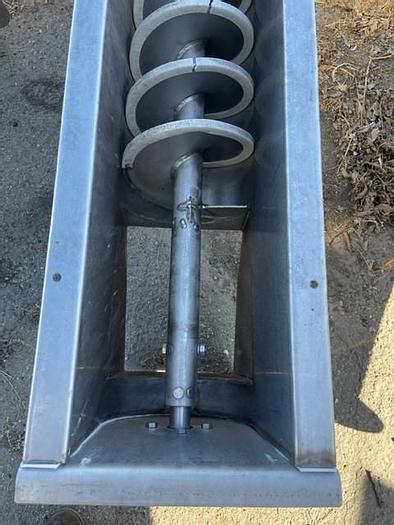 Used 14.5' Long x 11" Wide Stainless Steel Auger Screw Conveyor