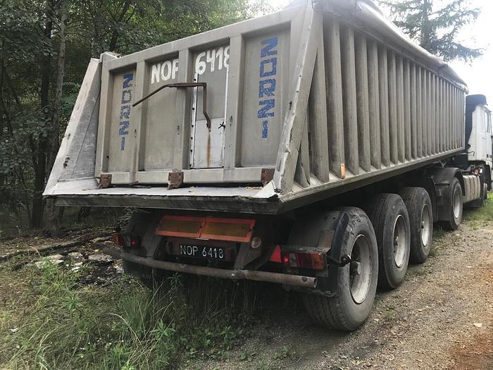 Used 1991 HANGLER FRUEHAUF Typer trailer full ALUMINIUM typer with steel CHASSIS