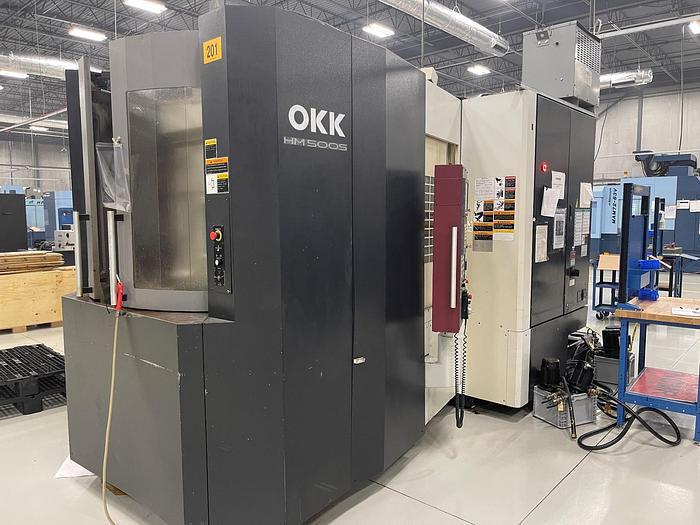 Used 24.8"X, 24.41"Y, 27.95"Z, OKK, CNC HORIZONTAL MACHINING CENTER