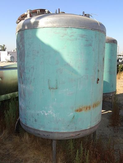 Used Tank, 350 Gallon, 316 S/st, 75 PSI, 44" x 54", DT/DB, (2) #S742479
