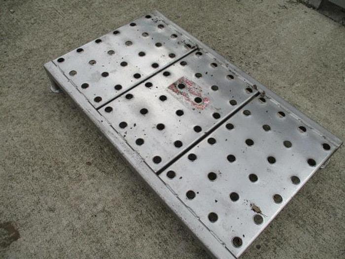 Used Work Platform; 36"x21", perforated deck for anti-slip, 6"