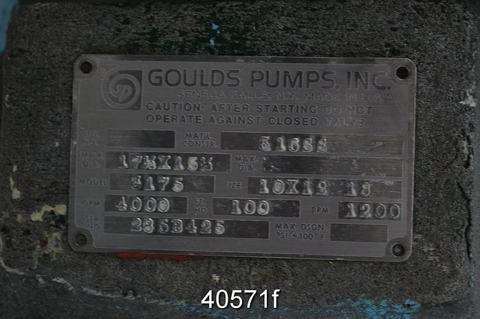 Used Goulds 3175 10x12x18 Pump Casing #40571