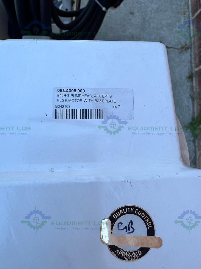 Used Watson Marlow 840RG Sanitary Peristaltic Metering and Transfer Pump w/ 3 HP Pump