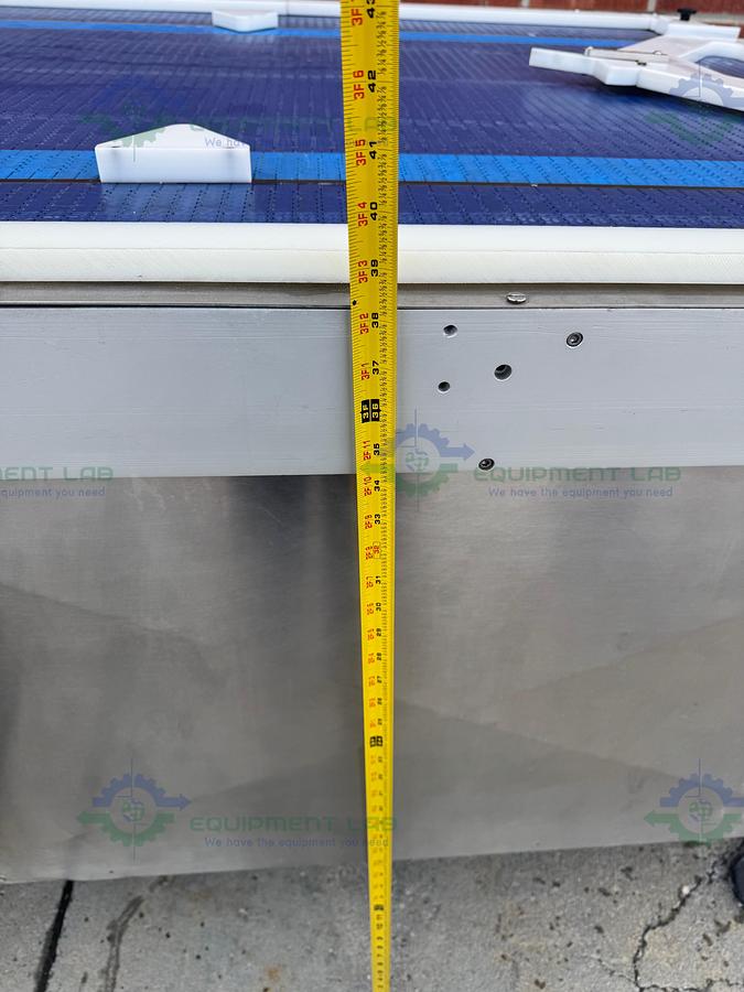  for parts or not working Dabrico Stainless Steel Reflow Surge Accumulation Feed Table Conveyor 46" x 84"