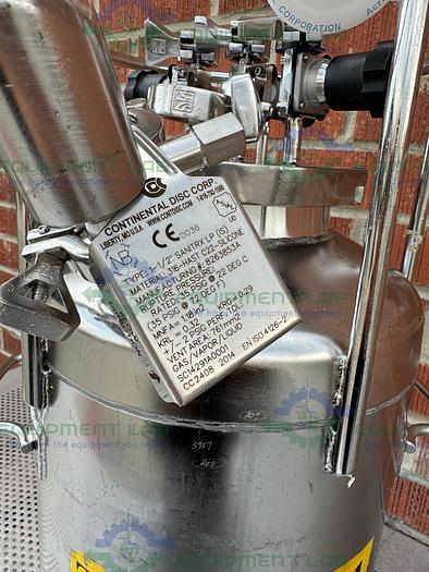 Used DCI 35 Liter Stainless Steel Process / Pressure Vessel 40 PSI