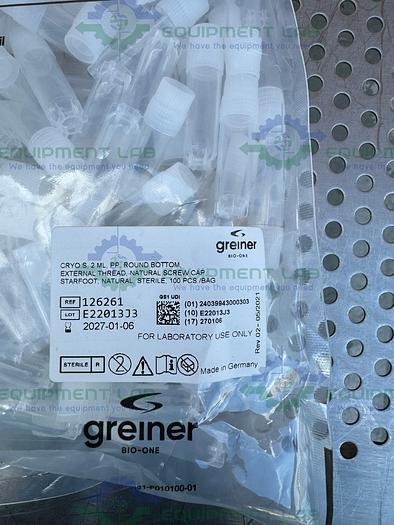 500 Pack -Greiner Bio-One  Cryo.s Round Bottom 2 mL Polypropylene Tubes