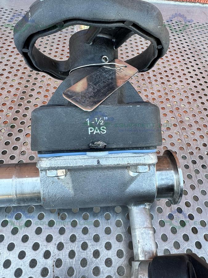 Used 2- ITT Pure Flo RA25MAX Diaphragm Valve w/ 1 1/2" to 1/2" Sanitary Fitting