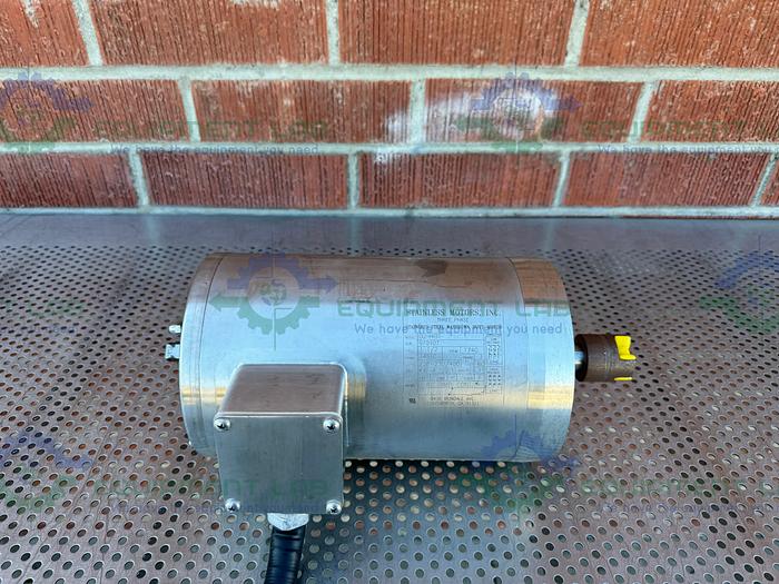 Used Stainless Motors  D2H4BT Washdown Duty Motor 1 1/2 HP, 1740 RPM