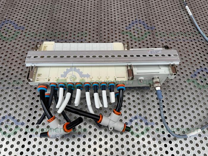 Used SMC EX-250-SDN1 Interface Serial Unit w/ 8 SMC VQ2A01N-5B- X65 Solenoid Valve