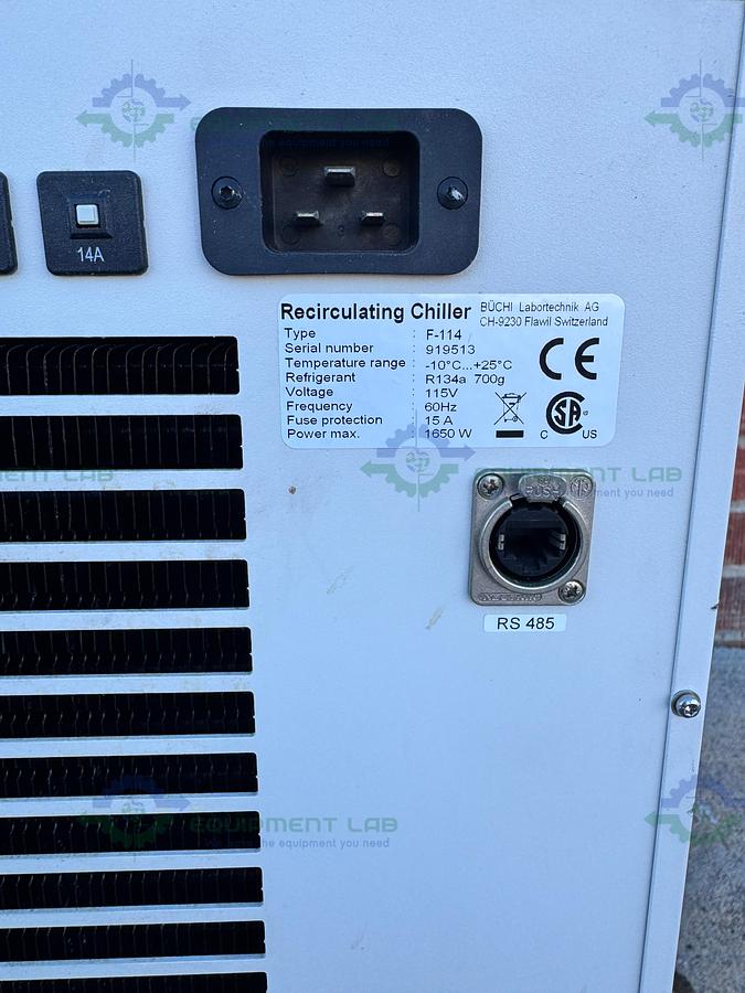 Used Buchi F-114 Recirculating Chiller -10C to +25°C Cooling Capacity of 1400W at 15C