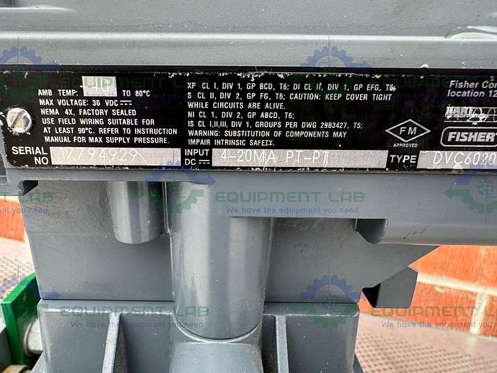 Used Fisher Controls V150 Stainless Steel 1" Air Operated / Pneumatic Vee-Ball Valve