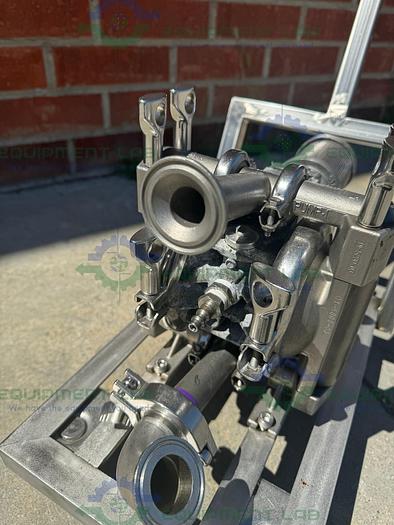 Used Wilden  HT 68004 Stainless Steel Double Diaphragm Pump w/ Cart