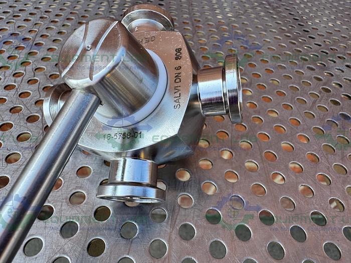 Used GE Healthcare Salvi DN6 808 4-way 316 Valve 18-5758-01 w/ 1.2" Sanitary Fitting