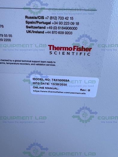 Used Thermo Fisher TSX3005SA High Performance Lab Refrigerator, 29 cu ft, 5°C MFG 20