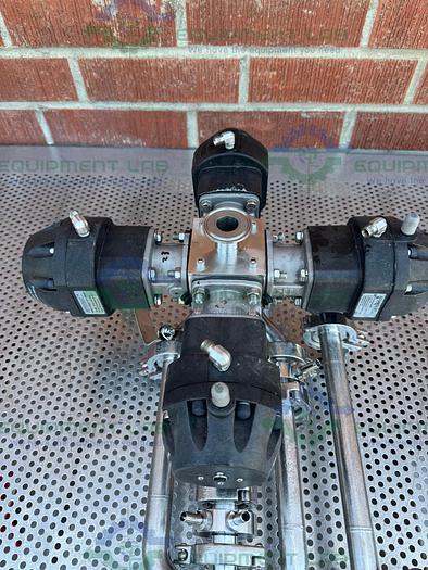 Used 4 ITT Pure Flo Advantage Stainless Steel Diaphragm Valve w/ 1" Sanitary Fitting