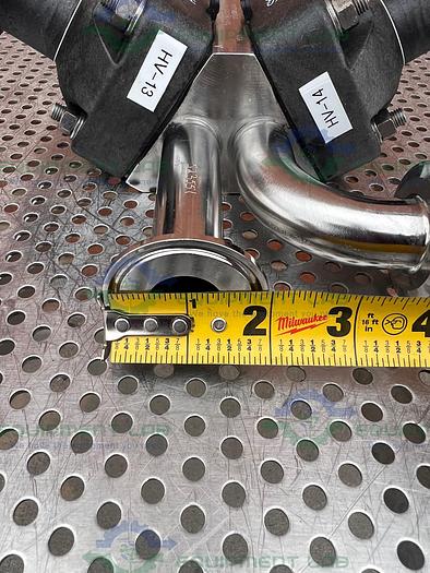 Used ITT Pure Flo  1-316L-RA20MAX 3 - Way Diaphragm Valve w/ 1" Sanitary Fitting