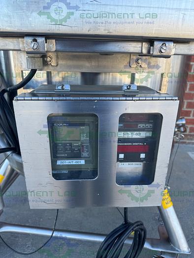 Used DCI 800 Liter Stainless Steel Jacketed Reactor 45 PSI w/ 0.5 HP Mixer