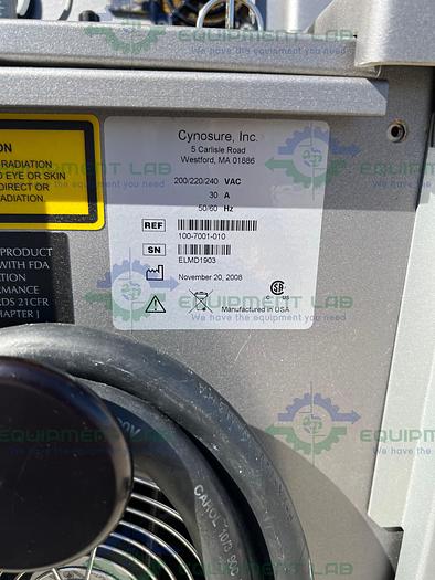 Used Cynosure  100-7001-010 Elite Laser Hair Removal Machine w/ Extra Components