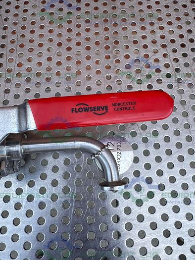 Used SMC AW40-N04-Z Filter Regulator 7 - 125 PSI w/ Flowserve Ball Valve