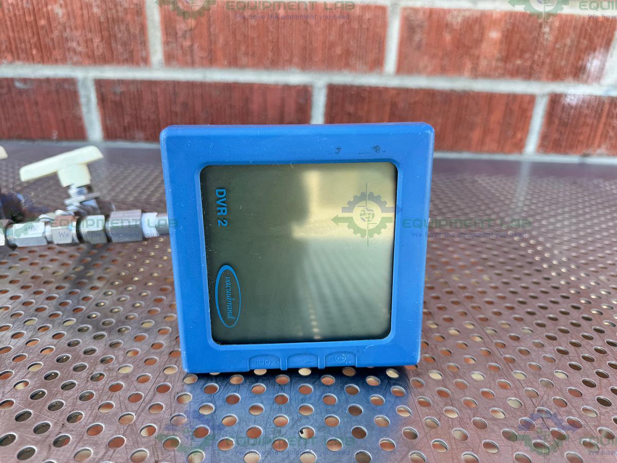 Used Vacuubrand DVR 2 Vacuum Gage and Controller w/ Parker Valves