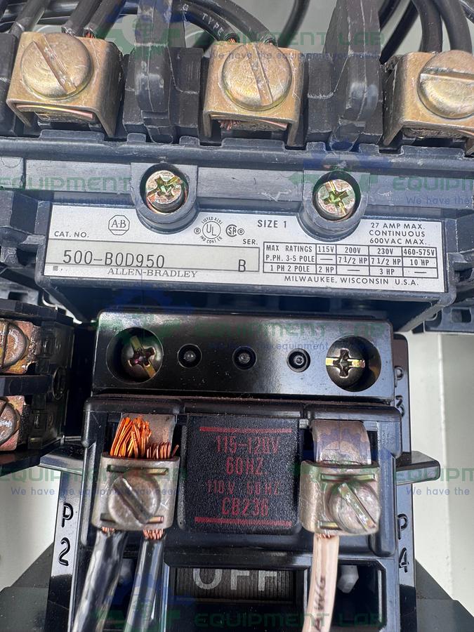 Used Allen Bradley 500-B0D950 Series B Contractor w/ Enclosure 7" x 10"x 5"