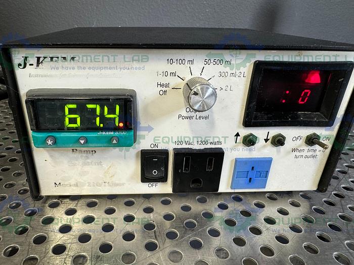 Used J-Kem Scientific  210 Timer Temperature Controller 120 VAC, 1200 Watts