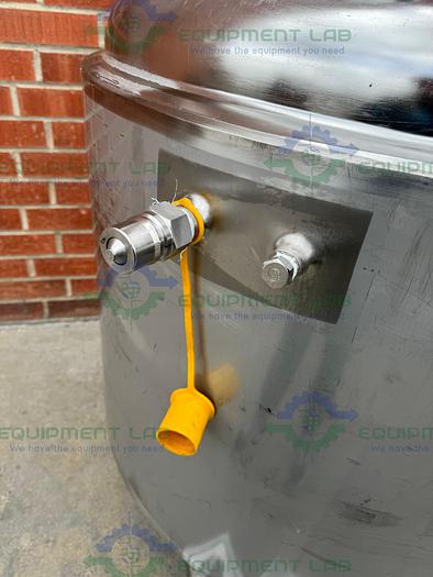 Used Precision Stainless 600 Liter Stainless Steel Jacketed Reactor 45 PSI