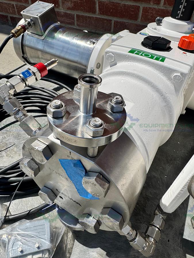 Used Lewa LDD2 Duplex Hydraulic Diaphragm Metering Pump w/ Baldor 5 HP Motor